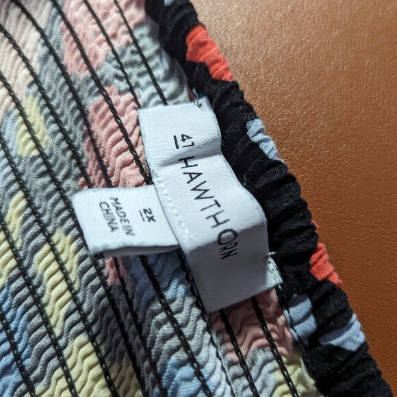 41 Hawthorn Dress Womens 2X Floral Smocked Maxi Pockets Sleeveless Multicolored - Picture 5 of 6